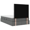 vidaXL Letto con contenitore e LED Grigio scuro 120 x 200 cm