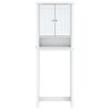 vidaXL Portaoggetti Sopra WC BERG Bianco 60x27x164,5 cm Legno Massello