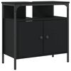 vidaXL Mobile Lavabo Bagno Nero 60x30x60 cm in Legno Multistrato