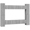 vidaXL Set Mobili Porta TV 10 pz Grigio Sonoma in Legno Multistrato