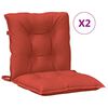 vidaXL Cuscini Sedia Schiena Bassa 2 pz Rosso M&eacute;lange 100x50x7 Tessuto