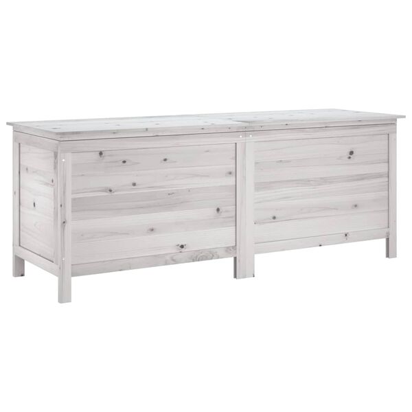vidaXL Contenitore Giardino Bianco 150x50x56,5 cm Legno Massello Abete