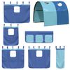 vidaXL Letto a Soppalco con Tunnel Bambini Blu 90x190cm Massello Pino
