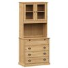 vidaXL Credenza VIGO 80x40x176 cm in Legno Massello di Pino