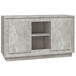 vidaXL Credenza Grigio Cemento 102x35x60 cm in Legno Multistrato