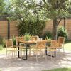 vidaXL Set da Pranzo per Giardino 7 pcs Beige e Marrone polyrattan