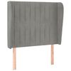 vidaXL Testiera ad Orecchio Grigio Chiaro 83x23x118/128 cm in Velluto