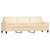 vidaXL Set di Divani 4 pz con Cuscini Crema in Tessuto