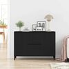 vidaXL Credenza Rovere Nero 104 x 35 x 70 cm Legno multistrato