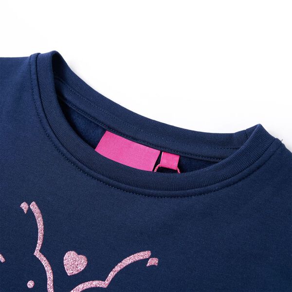 Abito in Felpa da Bambina Blu Marino 116