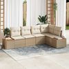 vidaXL Set Divano da Giardino 5 pcs beige e panna Poly Rattan
