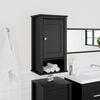 vidaXL Mobile da Bagno a Muro BERG Nero 40x27x71,5 cm Massello Pino