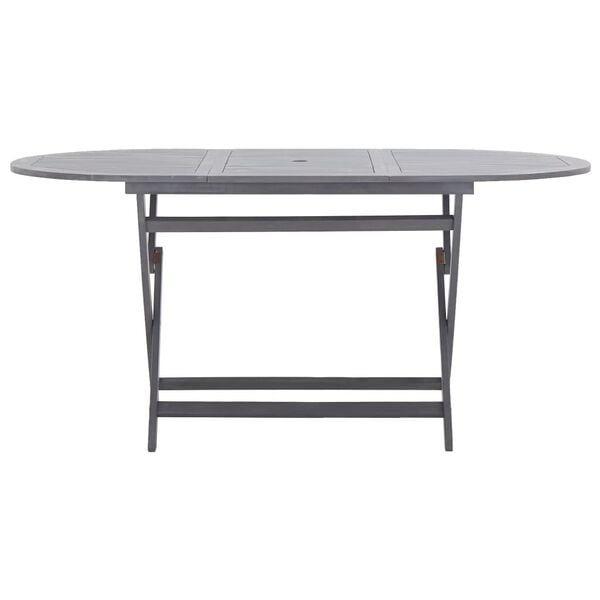 vidaXL Set da Pranzo per Giardino 9 pz Legno Massello di Acacia Grigio