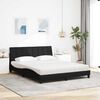 vidaXL Letto con Materasso Hanko Nero 160x200 cm in Tessuto