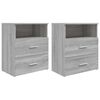 vidaXL Comodini 2 pz Grigio Sonoma 50x32x60 cm