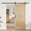 vidaXL Porta scorrevole ORKDAL Marrone 86 x 198,5 cm Pino massello