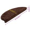 vidaXL Tappetini per scale 15 pz 65x21x4 cm Marrone Semicircolari Grandi