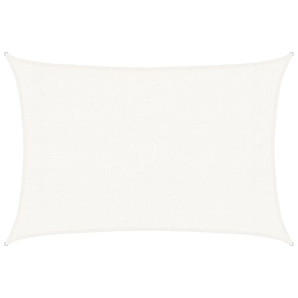 vidaXL Vela Parasole 160 g/m&sup2; Bianca 3x5 m in HDPE
