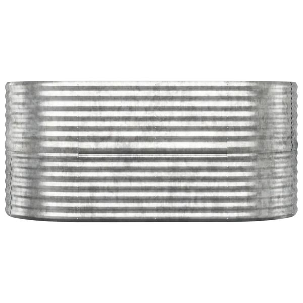 vidaXL Letto Giardino Acciaio Zincato 152x80x68cm Argento