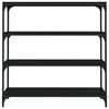 vidaXL Libreria Nera 100x33x100 cm in Legno Multistrato e Acciaio