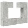vidaXL Set di Mobili Porta TV 6 pz Grigio Cemento in Legno Multistrato