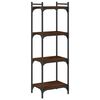 vidaXL Libreria 4 Ripiani Rovere Marrone 40x30x120cm Legno Multistrato