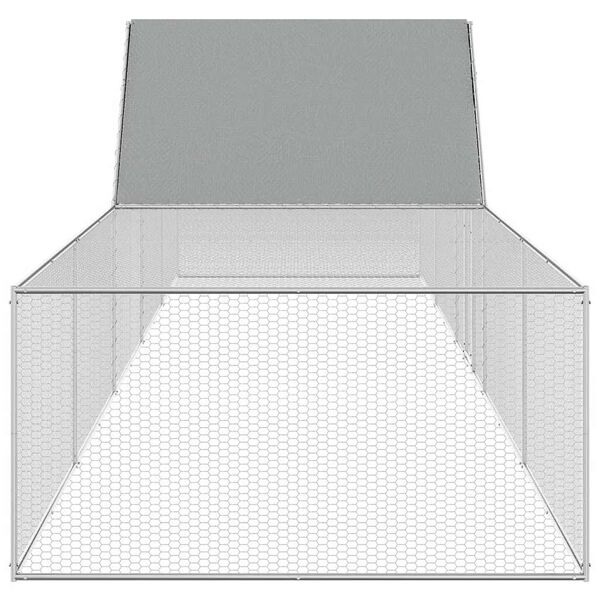 vidaXL Pollaio 10x2x2 m in Acciaio Zincato