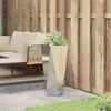 vidaXL Fioriera Argento 30 x 30 x 75 cm Acciaio zincato