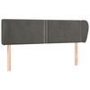 vidaXL Testiera ad Orecchio Grigio Scuro 147x23x78/88 cm in Velluto