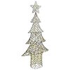 vidaXL Albero di Natale 240 LED Bianco caldo 180 cm Rattan