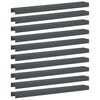 vidaXL Profilo di copertura per giardino 10 pz 100 x 15 x 5 cm Acciaio