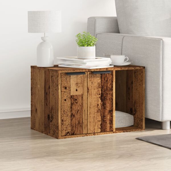 vidaXL Recinto Lettiera Gatti Legno Vecchio 60x40x40 cm in Truciolato