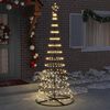 vidaXL Albero di Natale LED con 295 LED Bianco caldo 250 cm Metallo