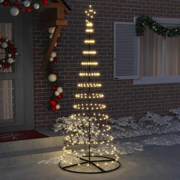 vidaXL Albero di Natale LED con 295 LED Bianco caldo 250 cm Metallo