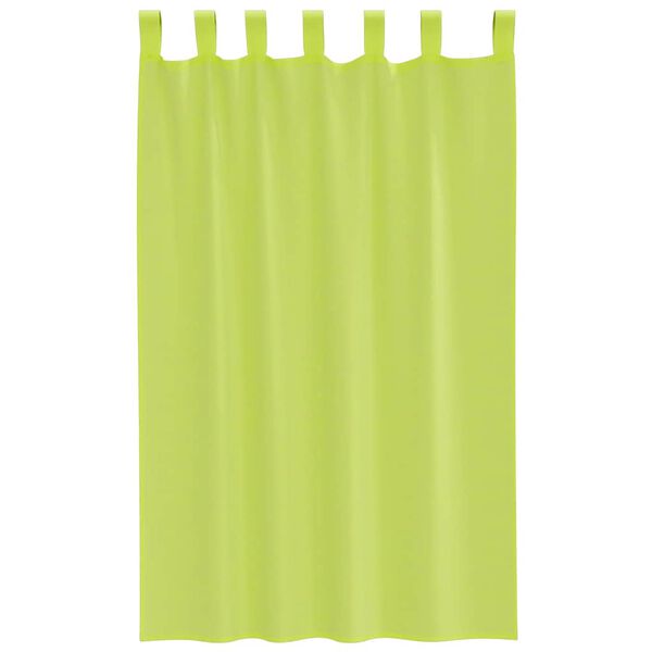 vidaXL Tende in Voile con Linguetta 2 pz Verde Mela