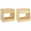 vidaXL Comodini 2 pz 40x31x40 cm in Legno Massello di Abete