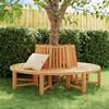 vidaXL Panche per Albero Semi Circolari 2pz &Oslash;201cm Legno Massello Teak