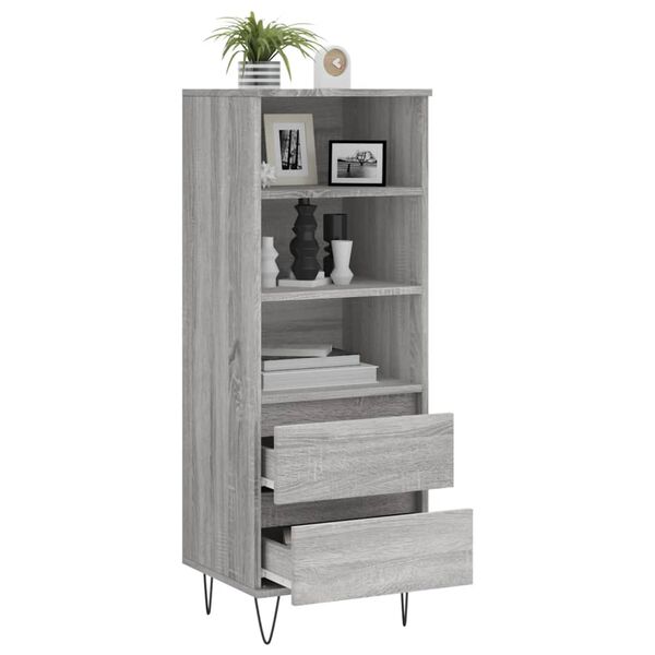 vidaXL Credenza Grigio Sonoma 40x36x110 cm in Legno Multistrato