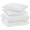 vidaXL Duvet Invernale con cuscino 3 pz Bianco Microfibra