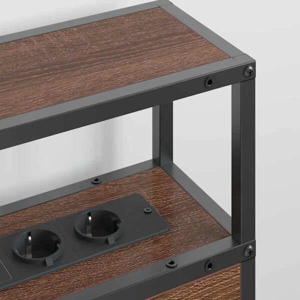 vidaXL Testata contenitore Rovere marrone 160 cm Legno multistrato