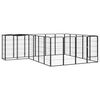 vidaXL Box Cani 22 Pannelli Nero 50x100 cm Acciaio Verniciato Polvere