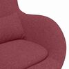 vidaXL Poltrona uovo Rosso Vino 63 x 73 x 90 cm Tessuto