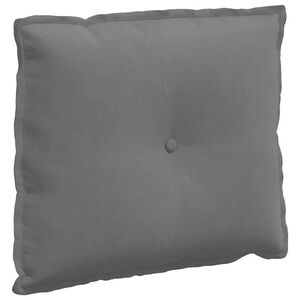 vidaXL Cuscino per Schiena Grigio scuro 60 x 50 cm
