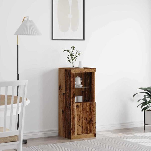 vidaXL Madia LED Legno vecchio 41 x 37 x 100 cm Legno multistrato