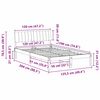 vidaXL Struttura del Letto marrone e grigio scuro 120 x 190 cm