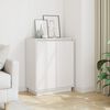 vidaXL Credenza Bianca 60x34x75 cm in Legno Massello di Pino