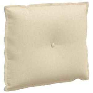vidaXL Cuscino per Schiena Crema 60 x 19 x 50 cm Tessuto