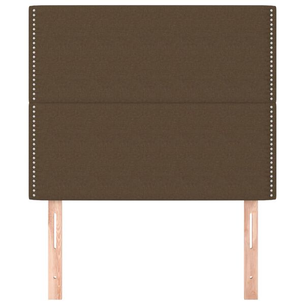 vidaXL Testiera Marrone Scuro 80x5x118/128 cm Tessuto