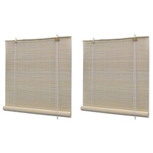 vidaXL Tende a Rullo in Bamb&ugrave; 2 pz 120x160 cm