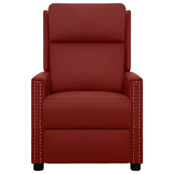 vidaXL Poltrona Massaggio Elettrica Rosso Vino Similpelle